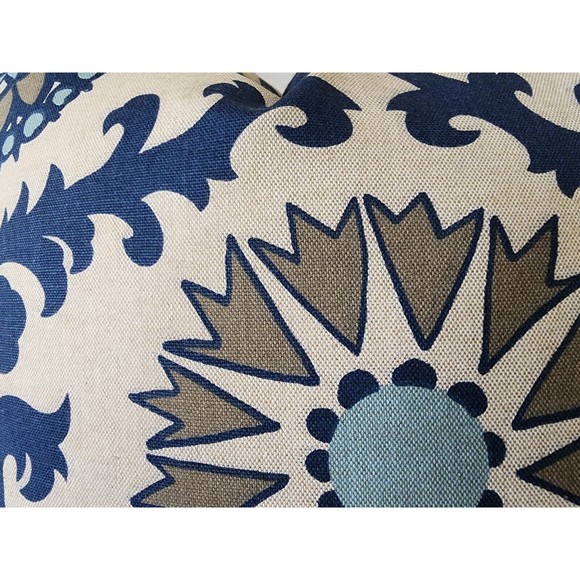 Premier Prints Throw Pillow Covers 20x20 Navy Blue Medallion Zippered Pair NEW - Picture 7 of 16